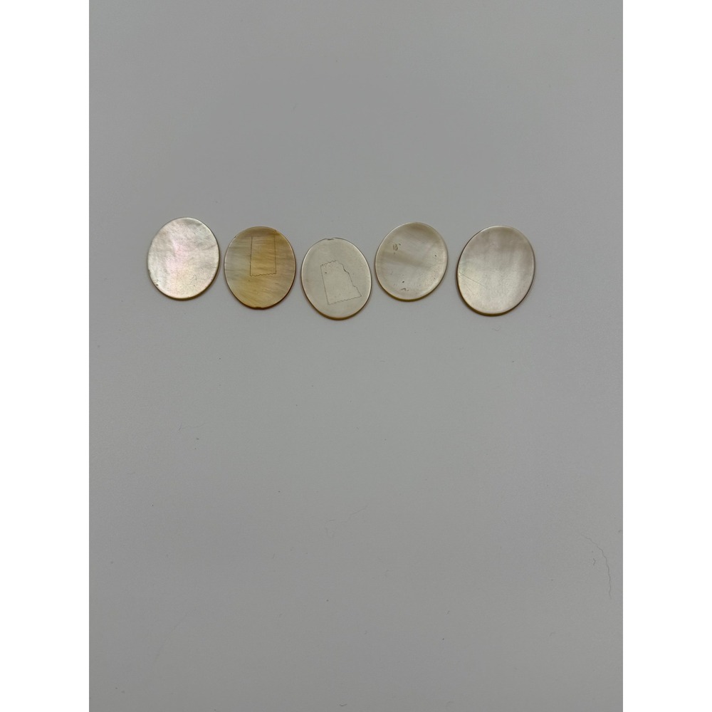Vintage Mother of Pearl Oval Cabochon Set 5pc
